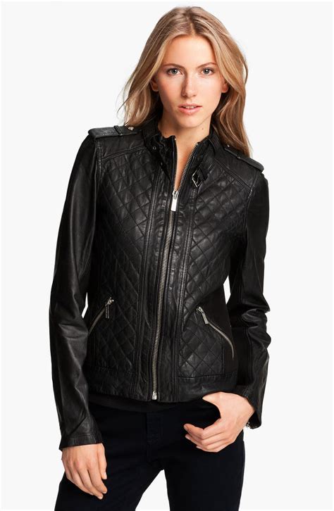 michael kors ladies leather jacket.